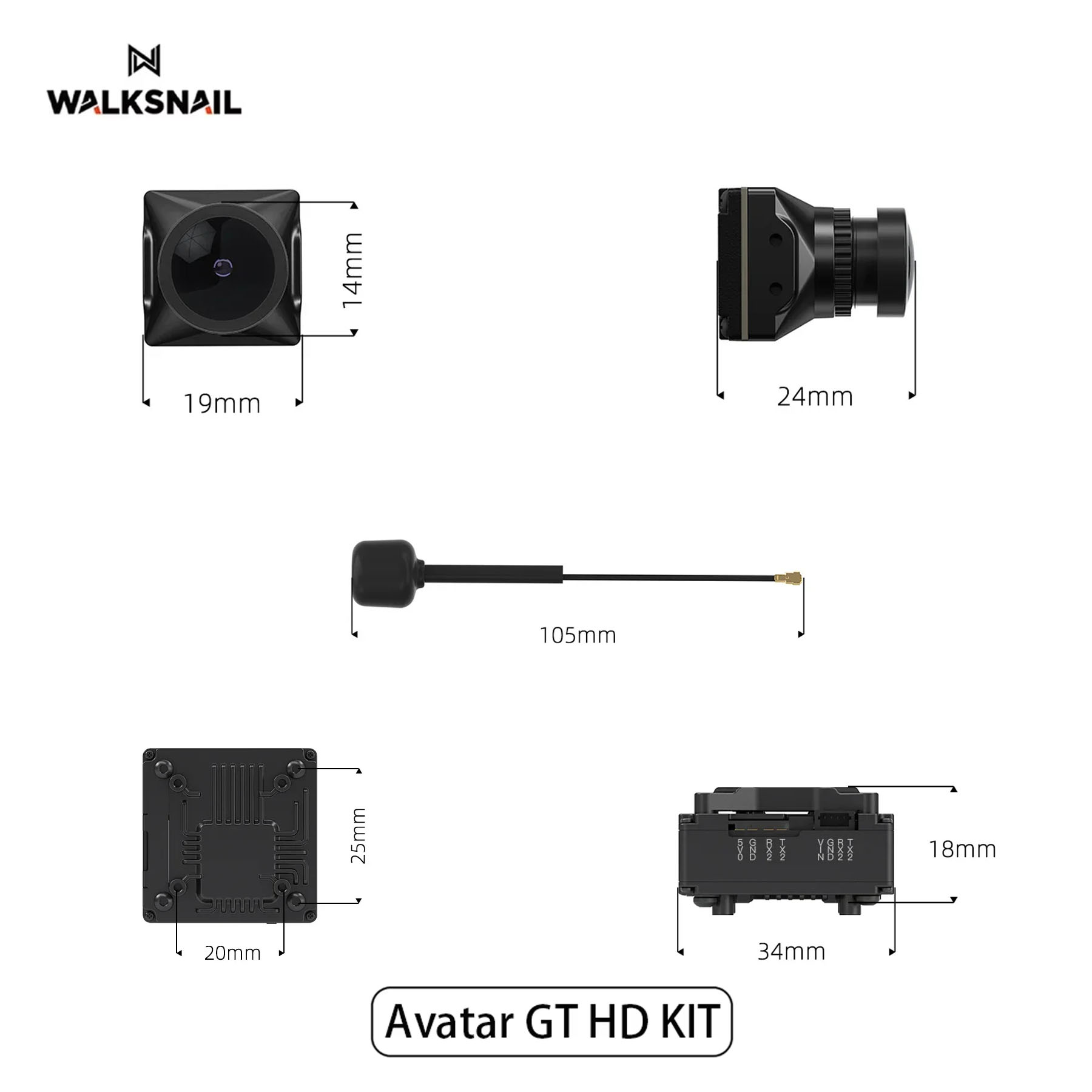 Walksnail Avatar GT HD KIT 2W  - Drone Racing Vtx avaliação e preço