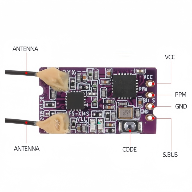 Receptor Flysky FS-X14S 14CH 2 - Drone Racing Antenna avaliação e preço